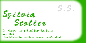 szilvia stoller business card